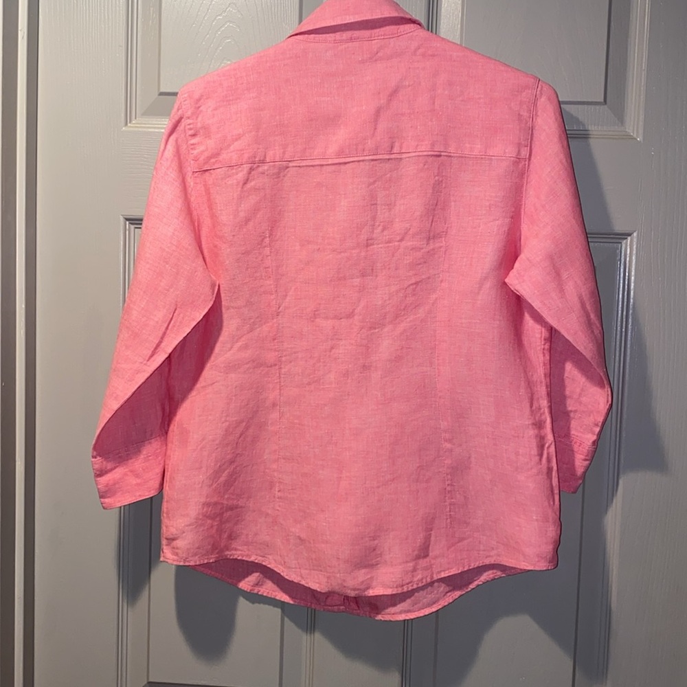 L.L.Bean 100% Linen Shirt Size Small - Picture 5 of 8
